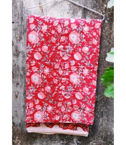Red Pure Cotton Fabric