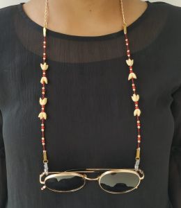 White Brown Spectacle Chain